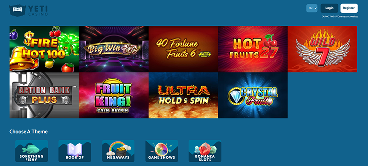 Yeti Casino games library