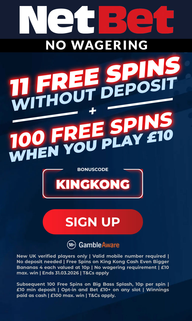 NETBET no wagering bonus